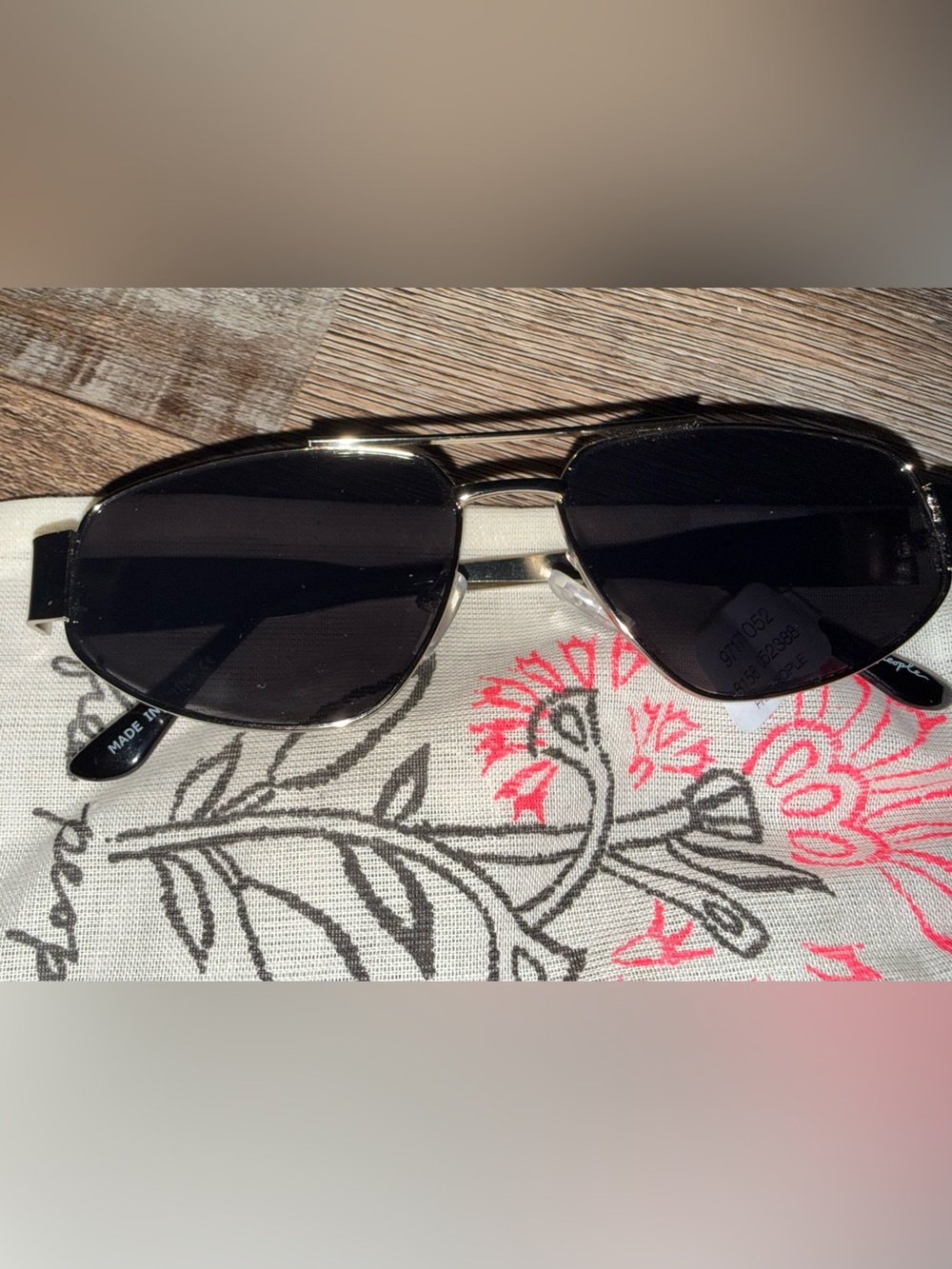 Free People Black Lens Silver Frame Sunglasses